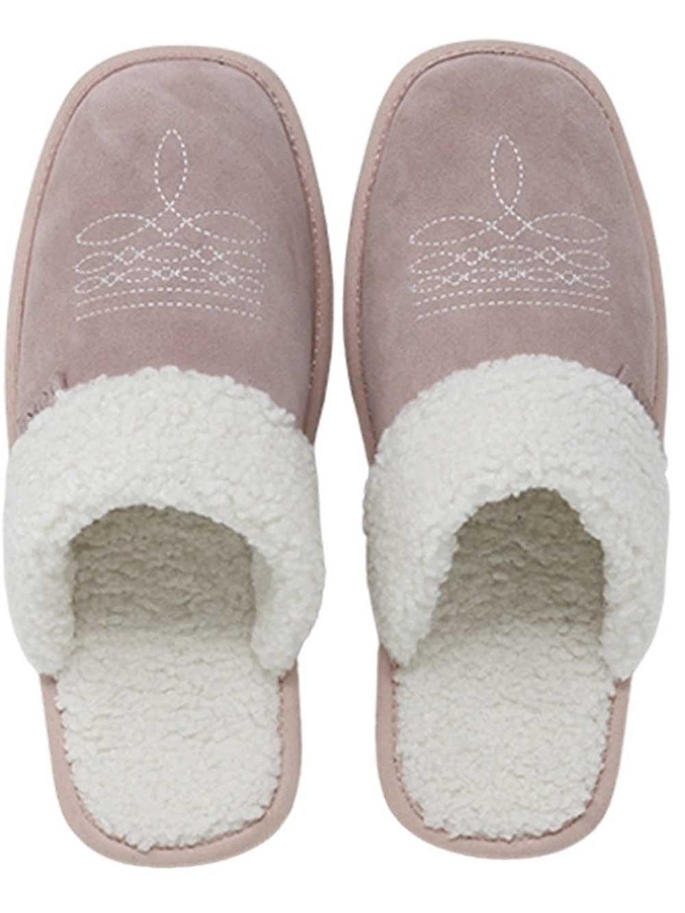 Cozy Women's Pink Faux-Shearling Slippers